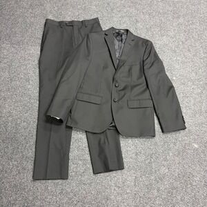 Lauren Ralph Lauren Boys Black 2-Piece Suit Blazer Pants Set Size 16R 28W Formal